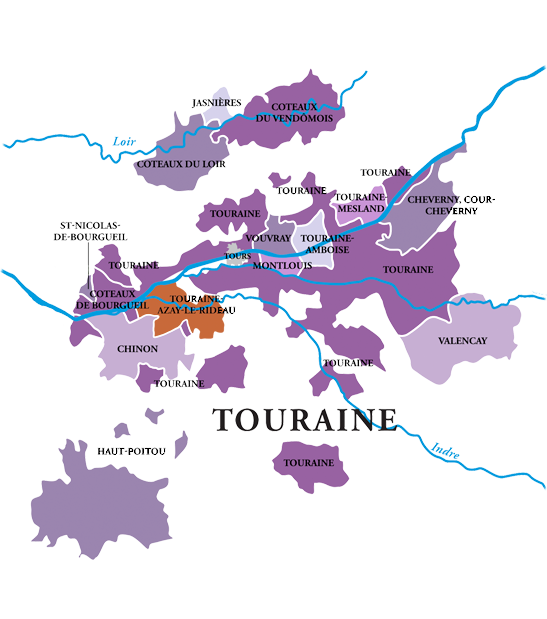 Carte des vins de Touraine