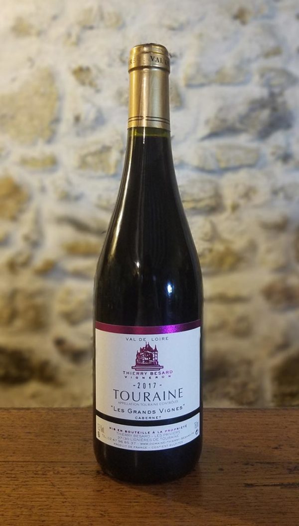 Cabernet rouge de Touraine Val de Loire, appélation Azay-le-Rideau