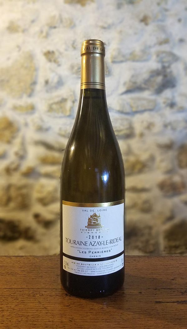 Vin blanc demi-sec de l'appelation Azay-le-Rideau (Domaine Thierry Besard)